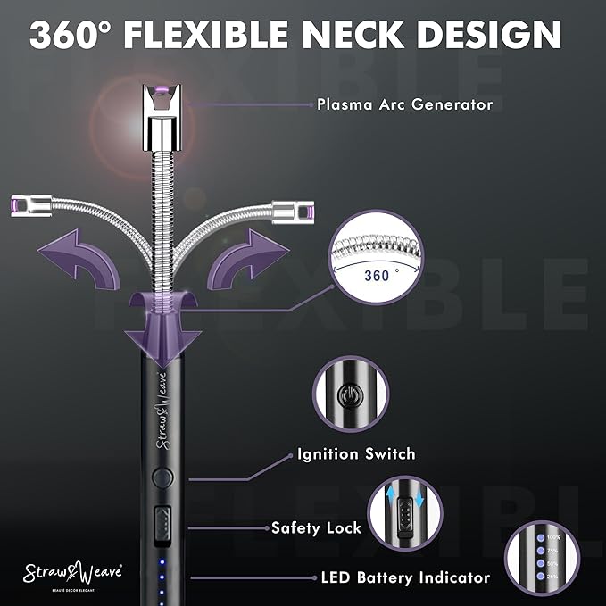 MusclEase: Rechargeable Electric Gas Lighter for Kitchen, Lighter for Gas Stove, Candles, Pooja( 1 Year Warranty )