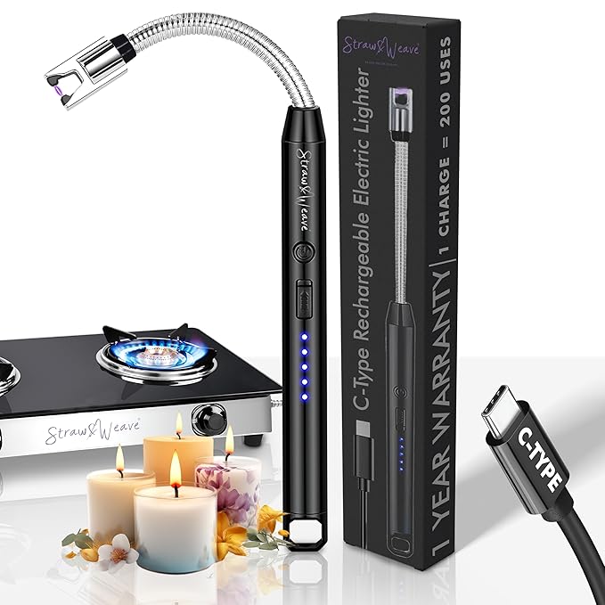 MusclEase: Rechargeable Electric Gas Lighter for Kitchen, Lighter for Gas Stove, Candles, Pooja( 1 Year Warranty )